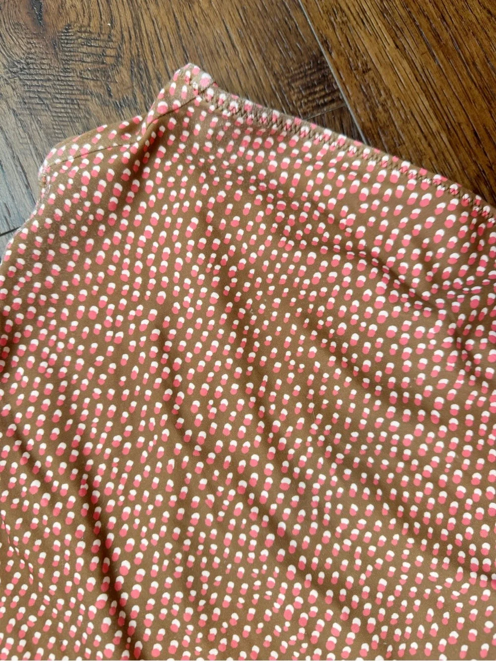 Aerie brown and pink side tie swimsuit
